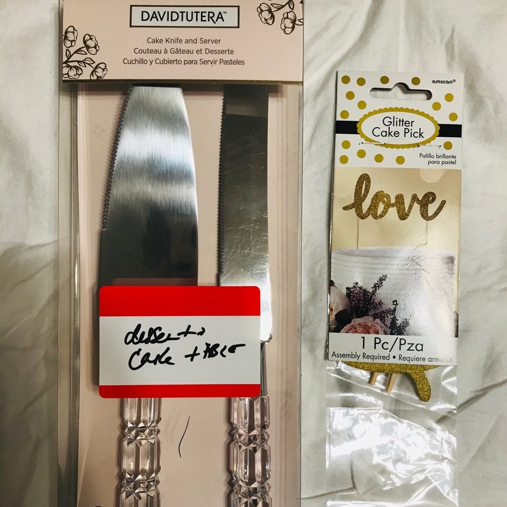 DAVID TUTERA CAKE KNIFE AND SERVER